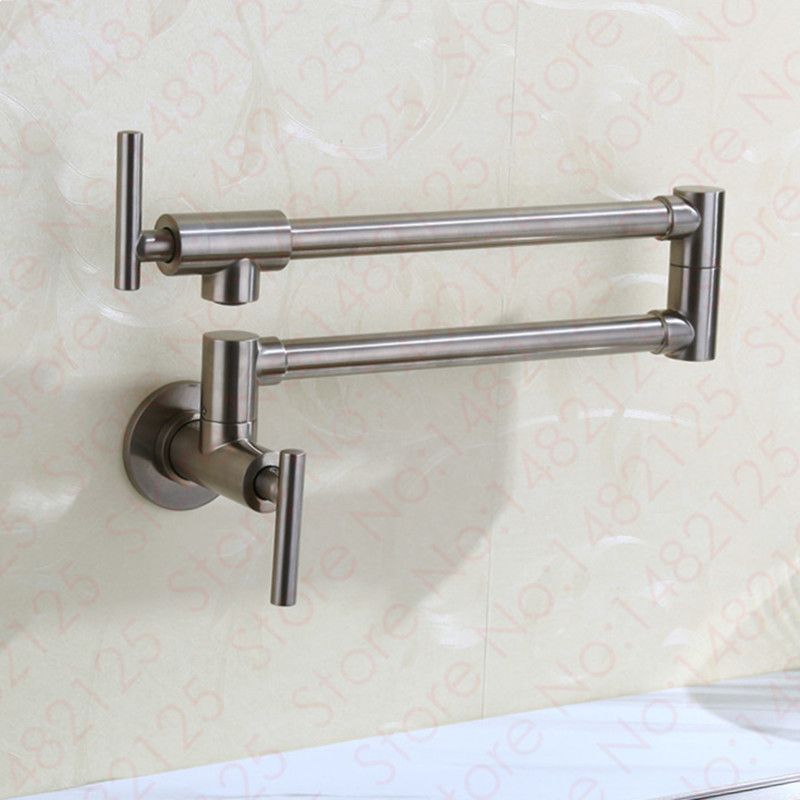 2019 Wall Mount Pot Filler Kitchen Faucet 2018 Whole High 2019 Wall Mount Pot Filler Kitchen Faucet 2018 Whole High Quality Brass Extendable Sink Mixer Tap From Huayama 160 47 Dhgate Com