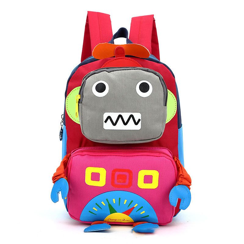 2018 3D Cartoon Robot Children Backpacks Kids Kindergarten Backpack