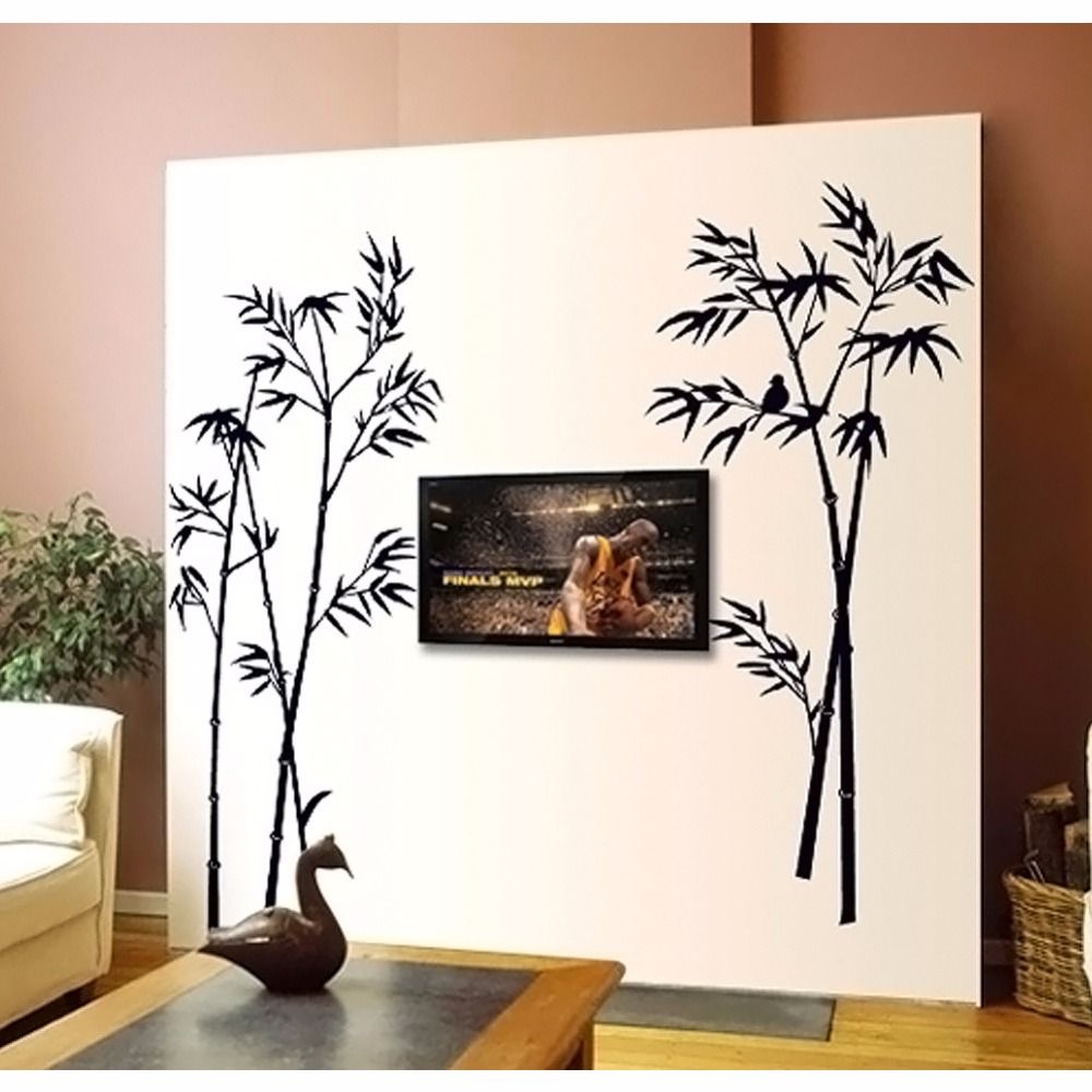 Creative Animal Bird On The Black Bamboo Wall Stickers Home Decor Creative Animal Bird On The Black Bamboo Wall Stickers Home Decor For Living Room Bedroom Kids Art Poster Wallpaper