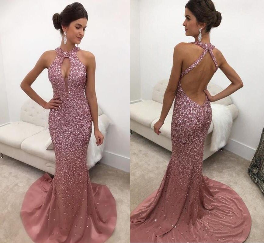 rose gold pink dress