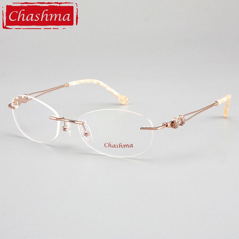 2018 Chashma Brand Designer Rimless Frames Female Quality Fashion 2018 Chashma Brand Designer Rimless Frames Female Quality Fashion Frameless Eyeglasses Spectalces Optical Eyewear Women Clear Lenses From Winterleng