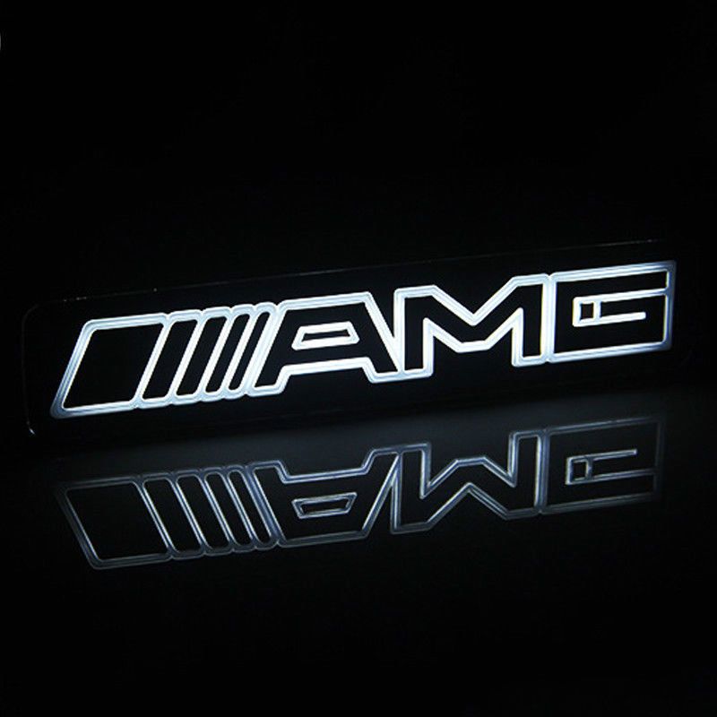 2019 AMG Emblem Badge Sticker Led Light Front Grille Grill For Mercedes
