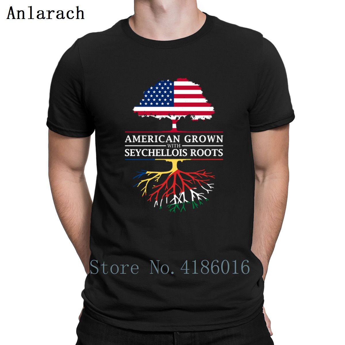 American Grown Seychellois Roots Seychelles T Shirt Cotton Pattern Breathable Men Tshirt Size S 3xl Knitted Kawaii - 