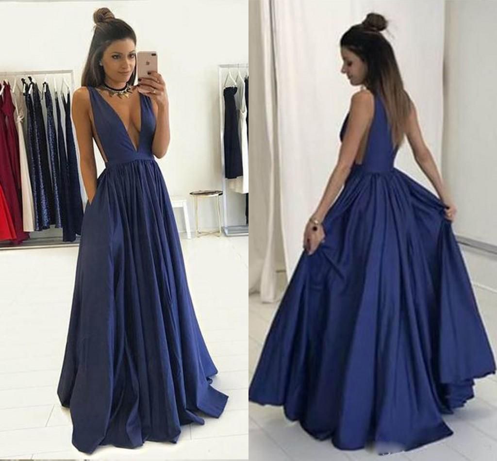 navy bridesmaid dresses with pockets