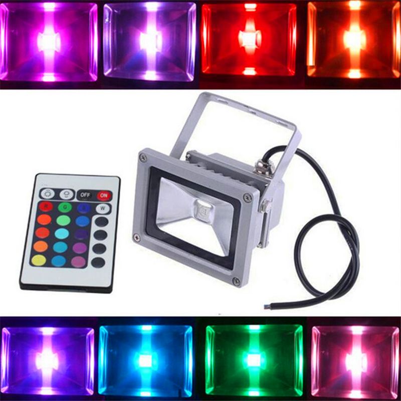 Outdoor 10w 20w 30w 50w 100w Rgb Led Flood Light Colour Changing Outdoor 10w 20w 30w 50w 100w Rgb Led Flood Light Colour Changing Wall Washer Lamp Ip65 Waterproof 24key Ir Remote Control Lighting Marine