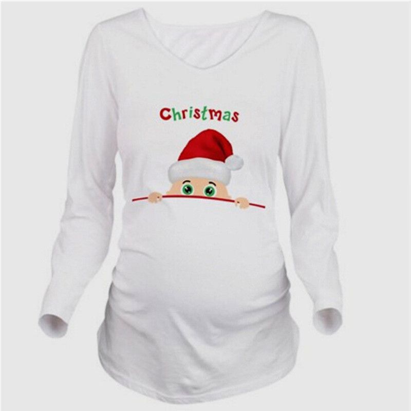 2018 maternity pregnancy clothes christmas tees funny maternity pregnant tops long sleeves t shirt european pregnancy shirt clothes from askkit - Maternity Christmas 2018 maternity pregnancy clothes christmas tees funny maternity pregnant tops long sleeves t shirt european pregnancy shirt clothes from askkit - Maternity Christmas