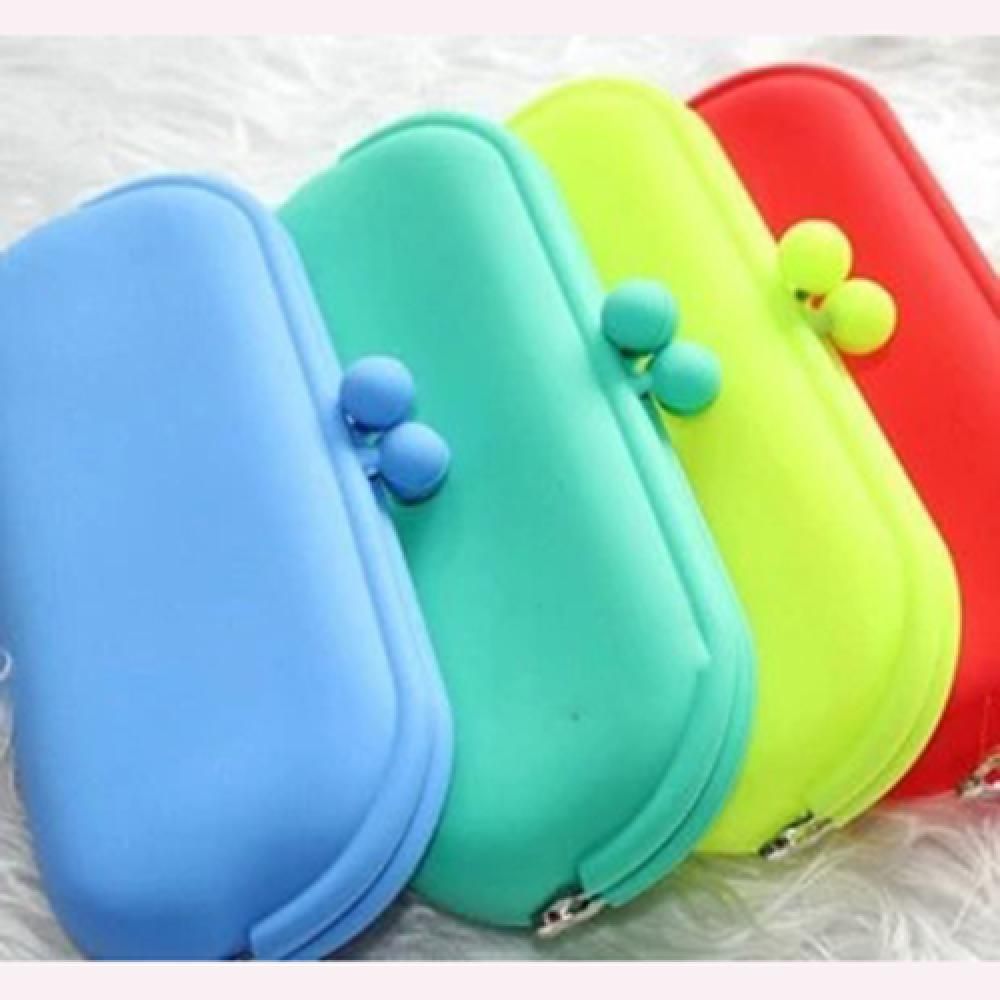 Women Wallets Cool Rubber Silicone Pouch Purse Wallet Glasses Cellphone Cosmetic Coin Bag Case