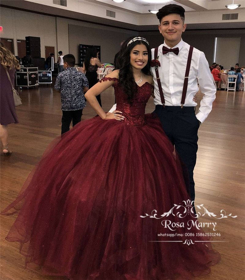 burgundy quinceanera