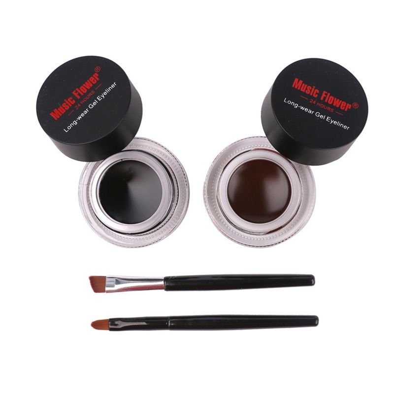 Music Flower Eyeliner 2 In 1 Brown + Black Long Wear 24hours Gel ...