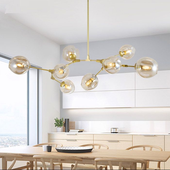 8lights Contemporary Kitchen Glass Pendant Lamp Lighting In Gold For 8lights Contemporary Kitchen Glass Pendant Lamp Lighting In Gold For Dining Room Also Fit Entry Lights Industrial Track Pendants