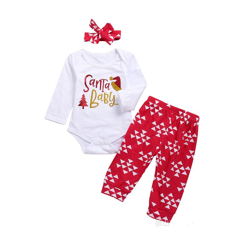 2019 Baby Christmas Outfits Babies Santa Long Sleeve Romper Body 2019 Baby Christmas Outfits Babies Santa Long Sleeve Romper Body Suits+Pants+Headband Outfit Xmas Clothes LE41 From E_popshop, $6.39 | DHgate.Com - 2019 Baby Christmas Outfits Babies Santa Long Sleeve Romper Body