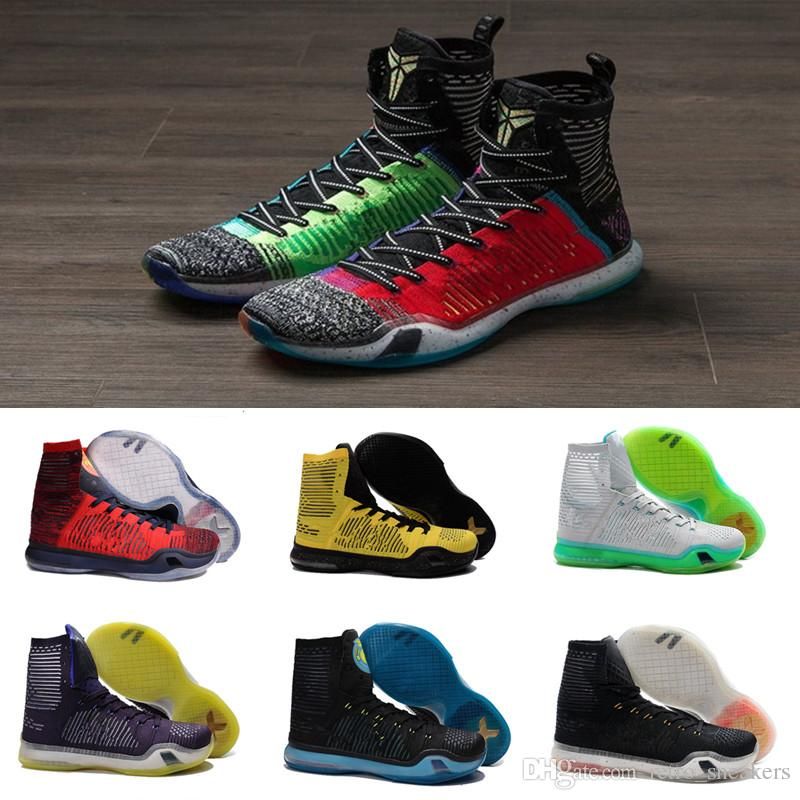 hot sale kobe 10 high multicolor weaving men s basketball shoes for hot sale kobe 10 high multicolor weaving men s basketball shoes for kb 10s elite wolf grey green usa aaa quality sports sneakers east bay shoes shoes