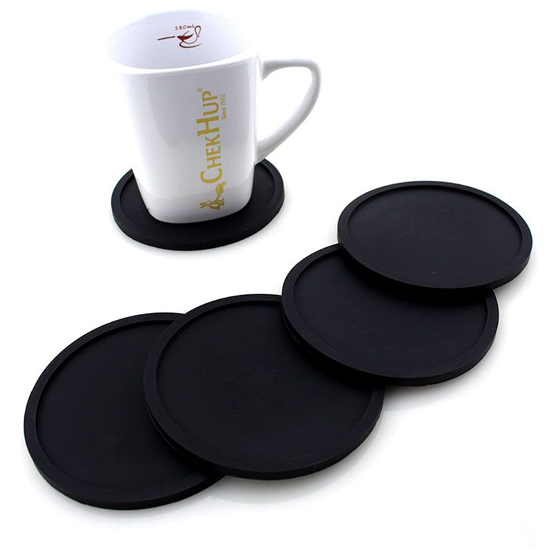 2021 Silicone Drink Coaster Non Slip Rubber Coasters Cup Dish Mats