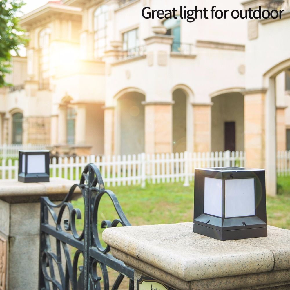2018 Solar Pillar Lights Outdoor Column Post Caps Lamp Die Casting 2018 Solar Pillar Lights Outdoor Column Post Caps Lamp Die Casting Aluminum Wireless Waterproof Dual Color Led Stigma For Garden From Burty