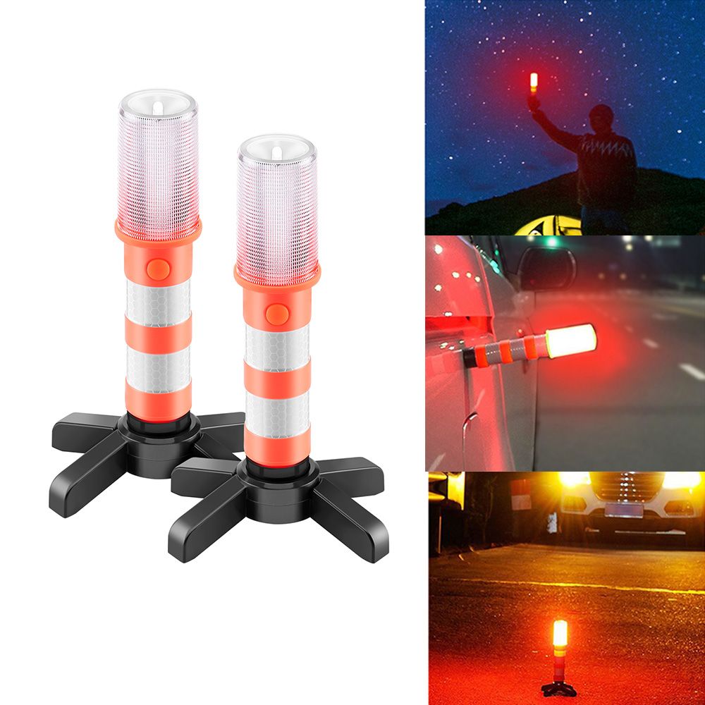 Led Portable Lamp Road Security Flashing Flash Flare Strobe Light Led Portable Lamp Road Security Flashing Flash Flare Strobe Light With 2 Stand For Traffic Warnings Roadblocks Camping Hike Lantern Paper