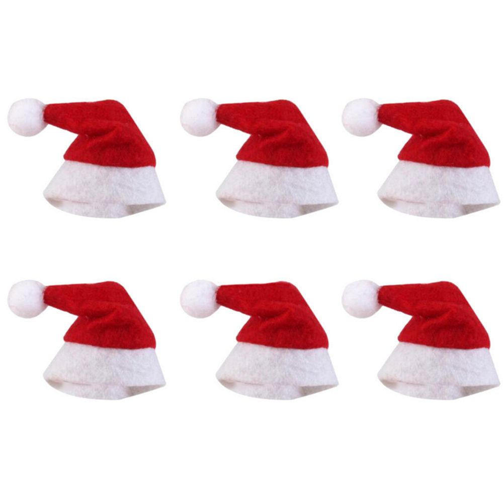 Mini Christmas Hat Santa Claus Hat Xmas Lollipop Hat Mini Wedding Gift Creative Caps Christmas Tree Ornament Decor Mini Christmas Hat Xmas Lollipop Hat