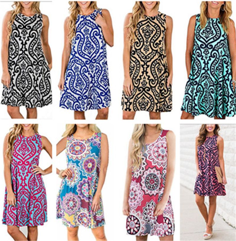 sleeveless floral print summer