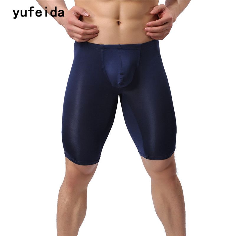 2020 YUFEIDA Fashion Men'S Half Leg Pant Bodysuit Trouser Shapewear ...