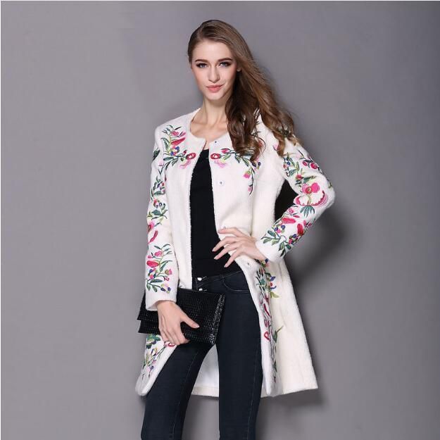 Acquista Inverno Cappotto 2019 Donne O Ricamato Lunga Collo Manica ExpErqwAU