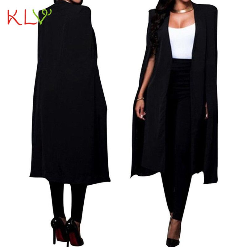 Abrigo De Mujer Blazer De Capa Larga Suelta Cape Cárdigan Ch Abrigo De Mujer Blazer De Capa Larga Suelta Cape Cárdigan Ch