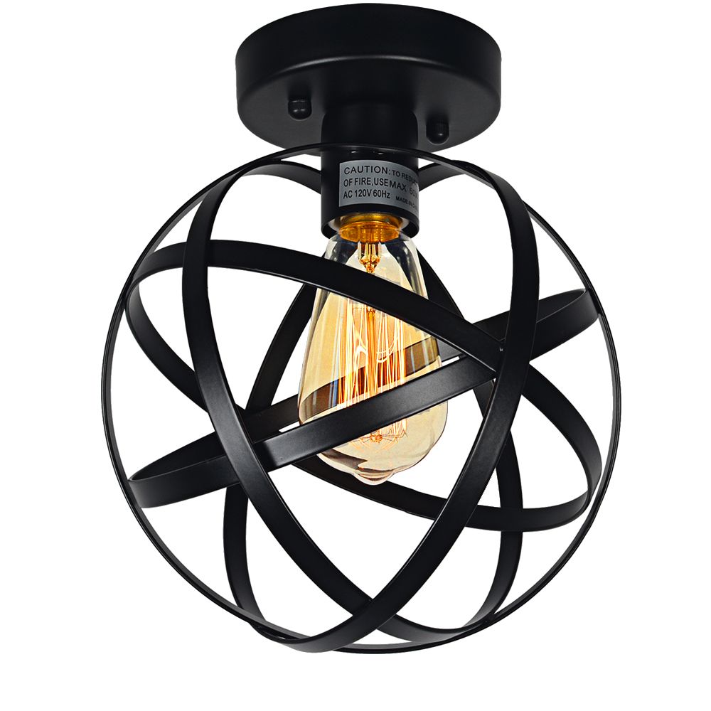 2018 Semi Flush Mount Ceiling Light 1 Metal Industrial 2018 Semi Flush Mount Ceiling Light 1 Metal Industrial Fixture With 8 Globe Shade Vintage Retro Pendant Lamp Edison From