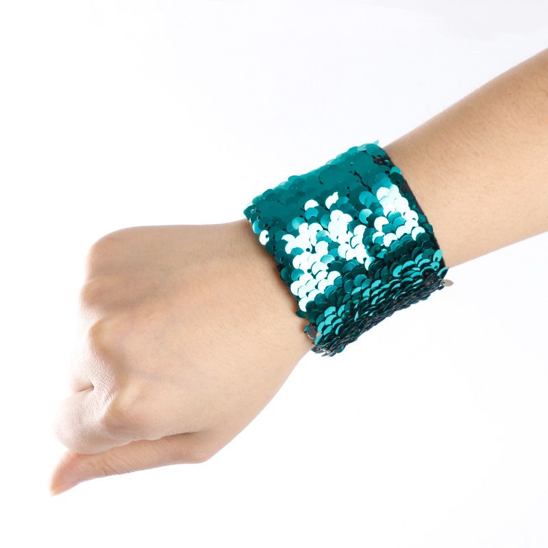 Diy Charm Bracelets Mermaid Sequin Wristband Glitter Christmas Gifts