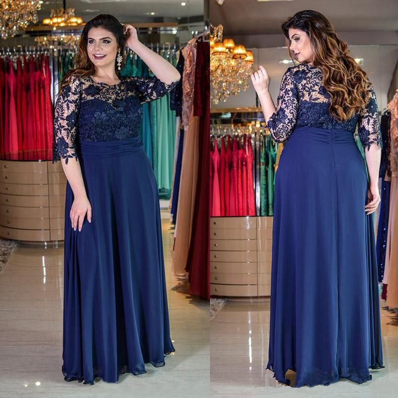 vestido de madrinha azul marinho plus size