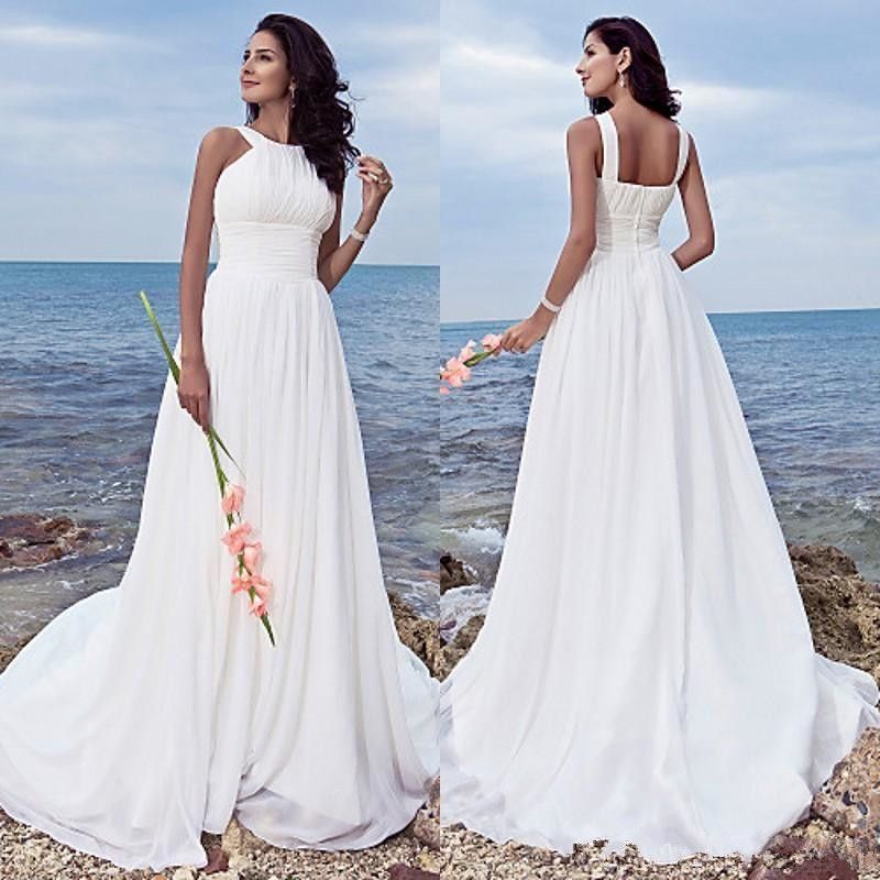 compre tallas grandes vestidos de novia de playa 2018 cintura del