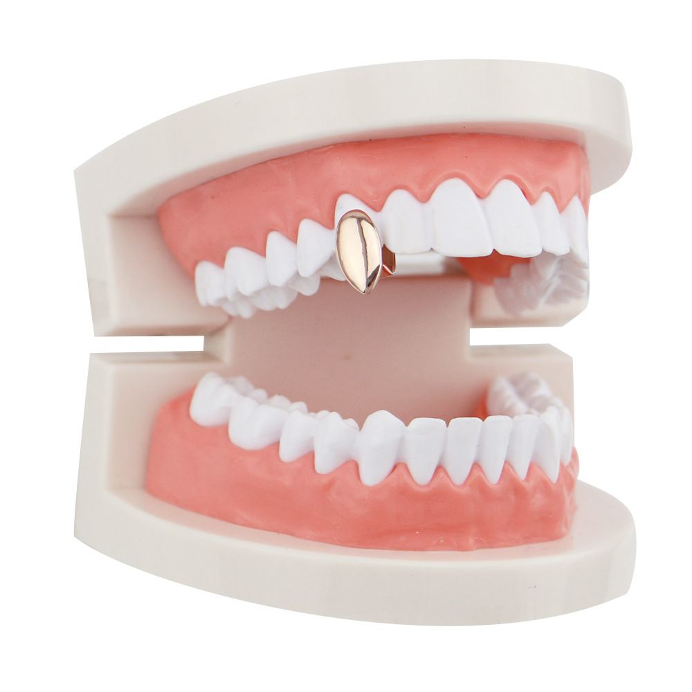 Fantasticdreamer Single Fangs Teeth Grillz Smooth Silver Gold Rose Gold