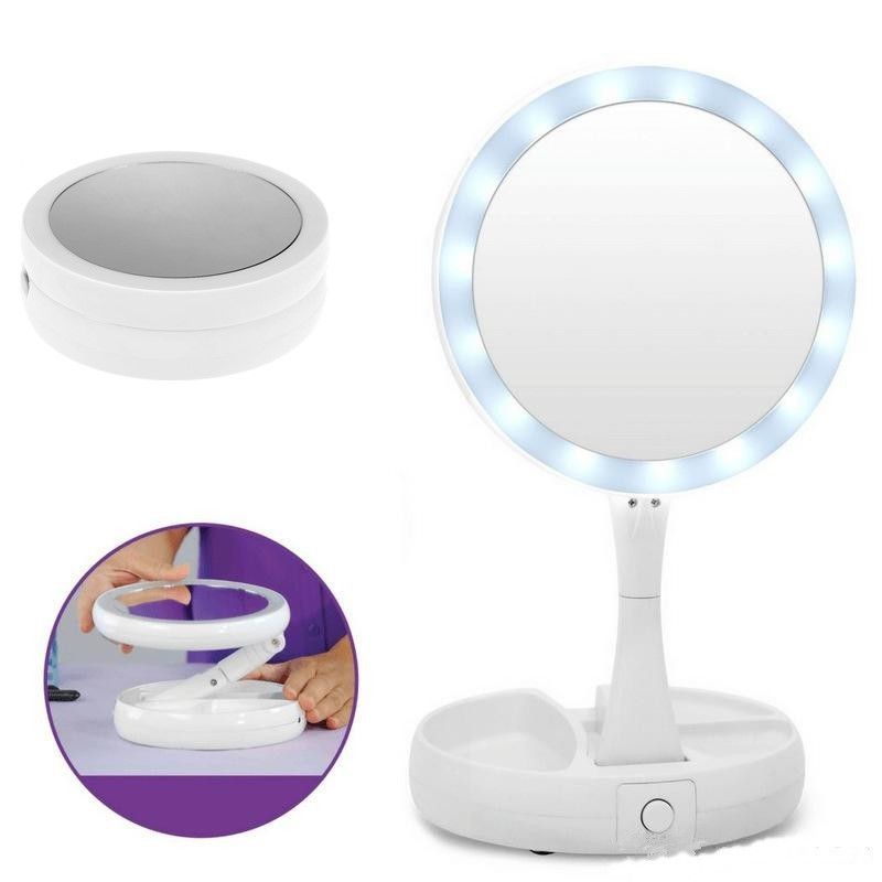 round light up makeup mirror