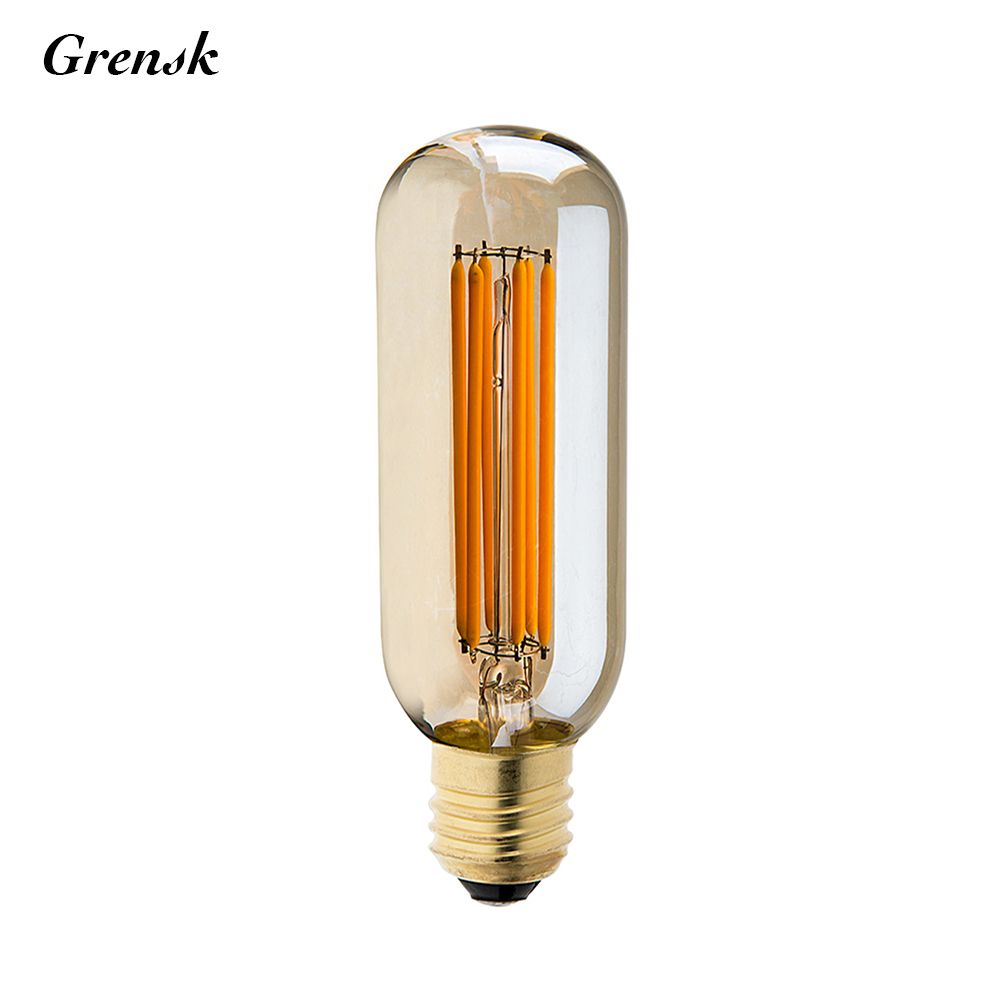 vintage led filament light bulb 6w 2200k gold tint edison t45