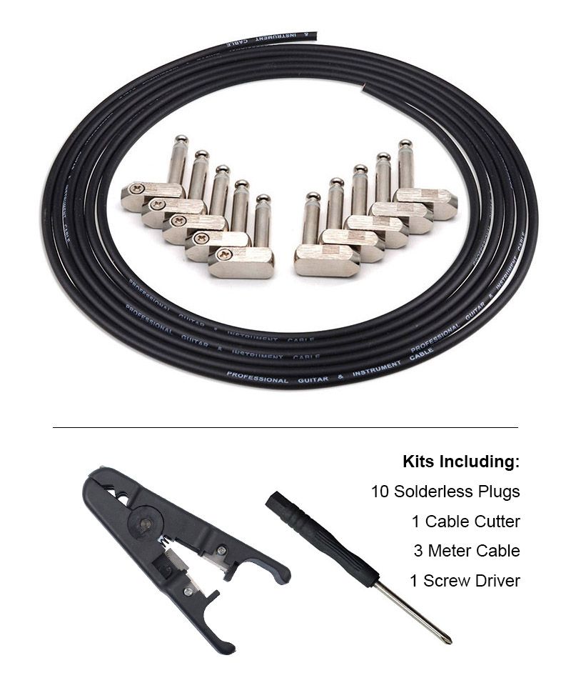 2021 DIY Guitar Pedal Patch Cable Solder Free Pedal Board Copper Cable