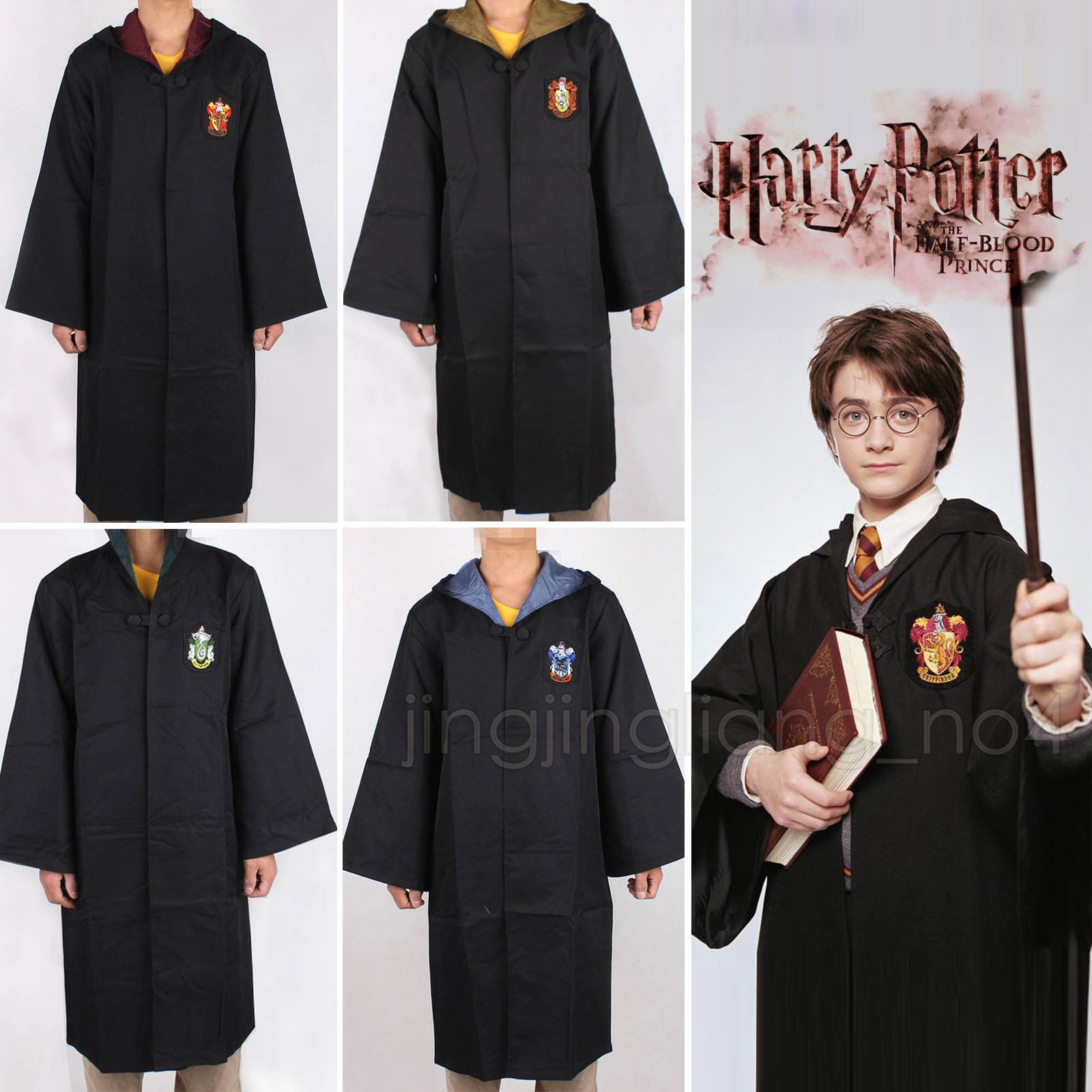adult kids potter gryffindor cloak robe women men hufflepuff ravenclaw slytherin clothing for harries halloween costume cosplay dda600 great family