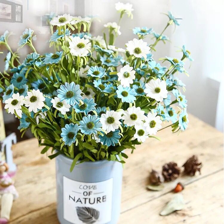 Arrangement floral artificielle tête 13 FLEURS DAISY 6 couleurs