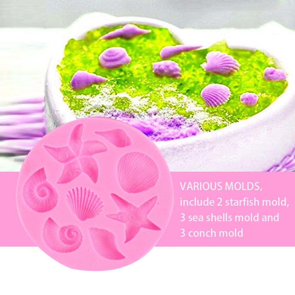 Acheter Pas Cher Silicone Cookie Moule Sea World Escargot Shell Starfish Conch Moules Mignon Rose Romantique Coquillage Coquilles Moules Meilleur Partenaire Pour Gateau Sur Le Theme Marine Du 2 78 Fr Dhgate