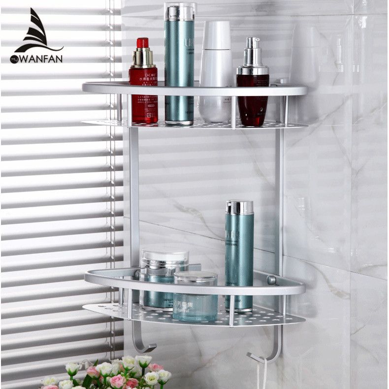 Großhandel Badezimmer Regale 2 Tier Metall Wand Dusche Ecke Regal ... Großhandel Badezimmer Regale 2 Tier Metall Wand Dusche Ecke Regal ...