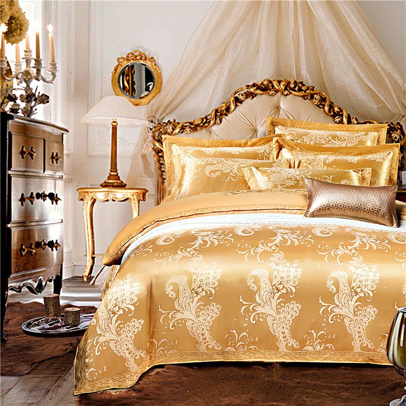 Ivarose Luxury Jacquard Bedding Sets Silk And Cotton Bed Linens With Ivarose Luxury Jacquard Bedding Sets Silk And Cotton Bed Linens With Duvet Cover Bedsheet Pillow Case Set Deals Covers From