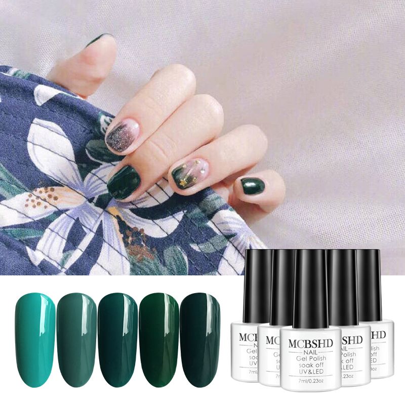 Mcbshd Gel Nail Polish Emerald Green Pure Color Varnishes Semi Mcbshd Gel Nail Polish Emerald Green Pure Color Varnishes Semi