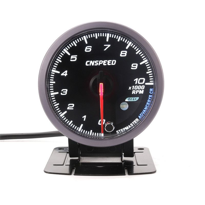 2020 Universal 60MM Auto Tachometer 0 10000 Rpm Gauge Black Face With