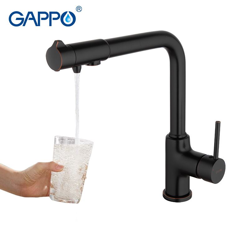 Gappo Water Filter Taps Water Mixer Black Bronze Kitchen Sink Faucet Brass Torneira Kitchen Drink Faucet Mixer Tap G439010