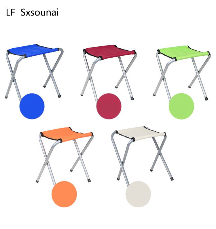 Lf Sxsouna Oxford Cloth Patio Benches Folding Stool Portable Metal Lf Sxsouna Oxford Cloth Patio Benches