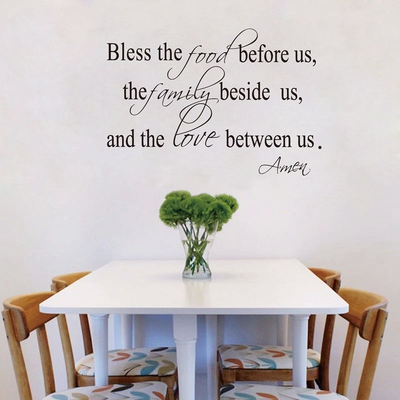 art cologne bless the food family love religious dining room vinyl