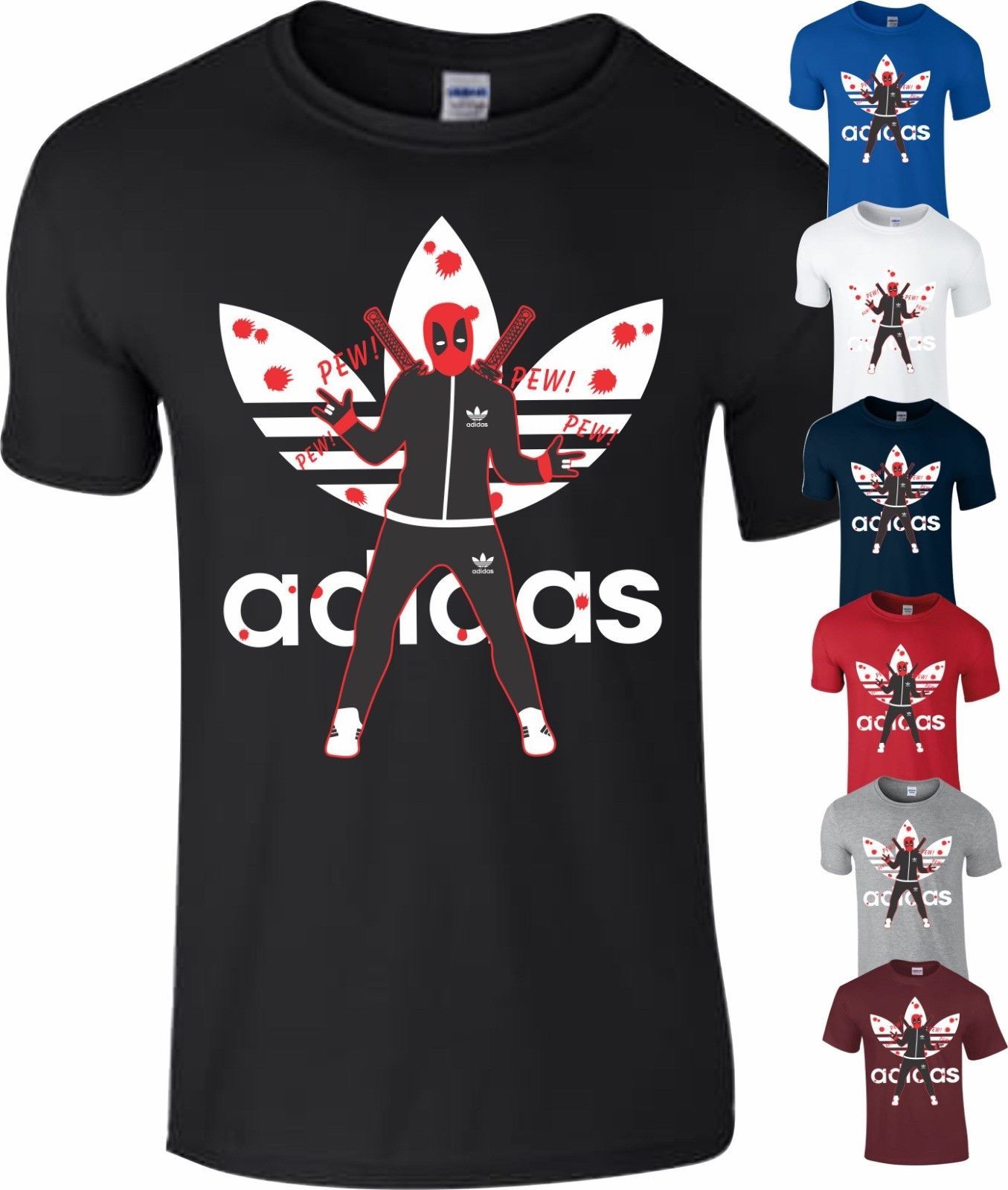 tee shirt adidas deadpool