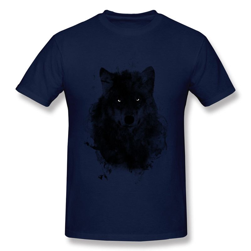 할인 Mens Cotton 우리는 모두 늑대 티 셔츠 Mens Crewneck Black Tee 탑스 반팔 의류 S-6XL Street Tee Shirts