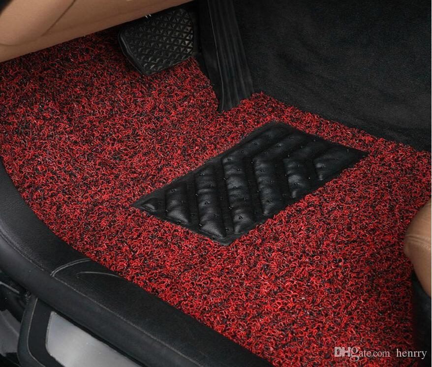 red and black car mats