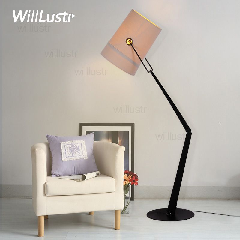 2019 Led Fork Floor Lamp Canvas Fabric Shade Modern Light 2019 Led Fork Floor Lamp Canvas Fabric Shade Modern Light Lighting Living Sitting Room Study Sofa Side Office From Samanthe
