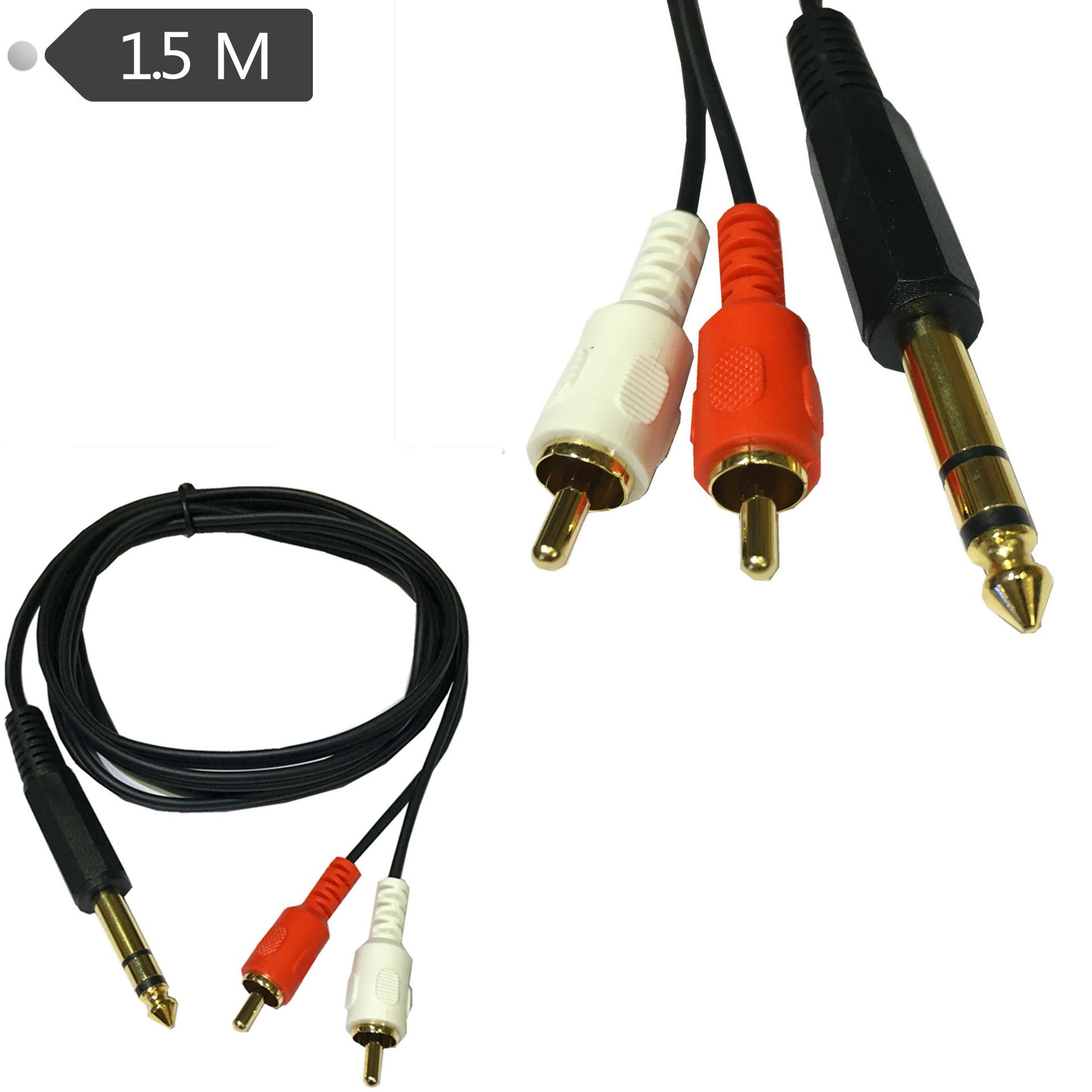 6.35mm Male Jack To 2 RCA Phono Male Jack Stereo Audio Y Splitter Cable 1.5m Computer Printer Cables Identify Computer Cables From Candybin, $5.02| DHgate.