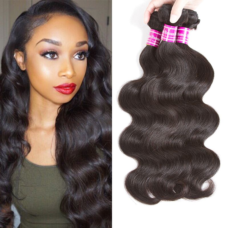 Indian Virgin Human Hair Body Wave Bundles Unprocessed Brazilian