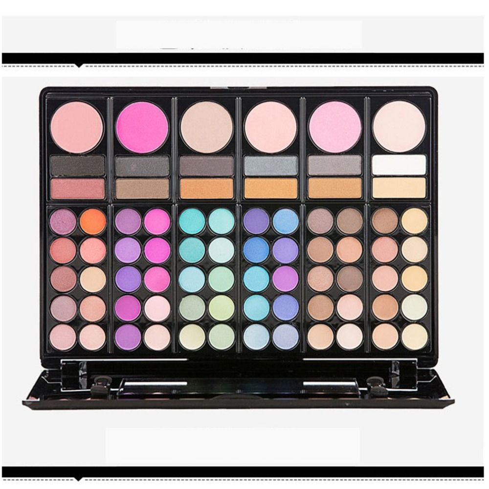 Matte Cream Makeup Palette Shimmer Set Brush Push Pull Double Eye