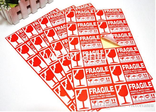 2019 fragile warning label sticker 9x5cm fragile sticker up and